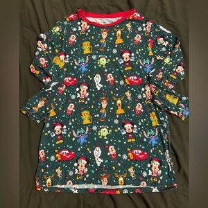 Little sleepies, men’s long sleeve top, Disney Pixar Christmas, size LG
